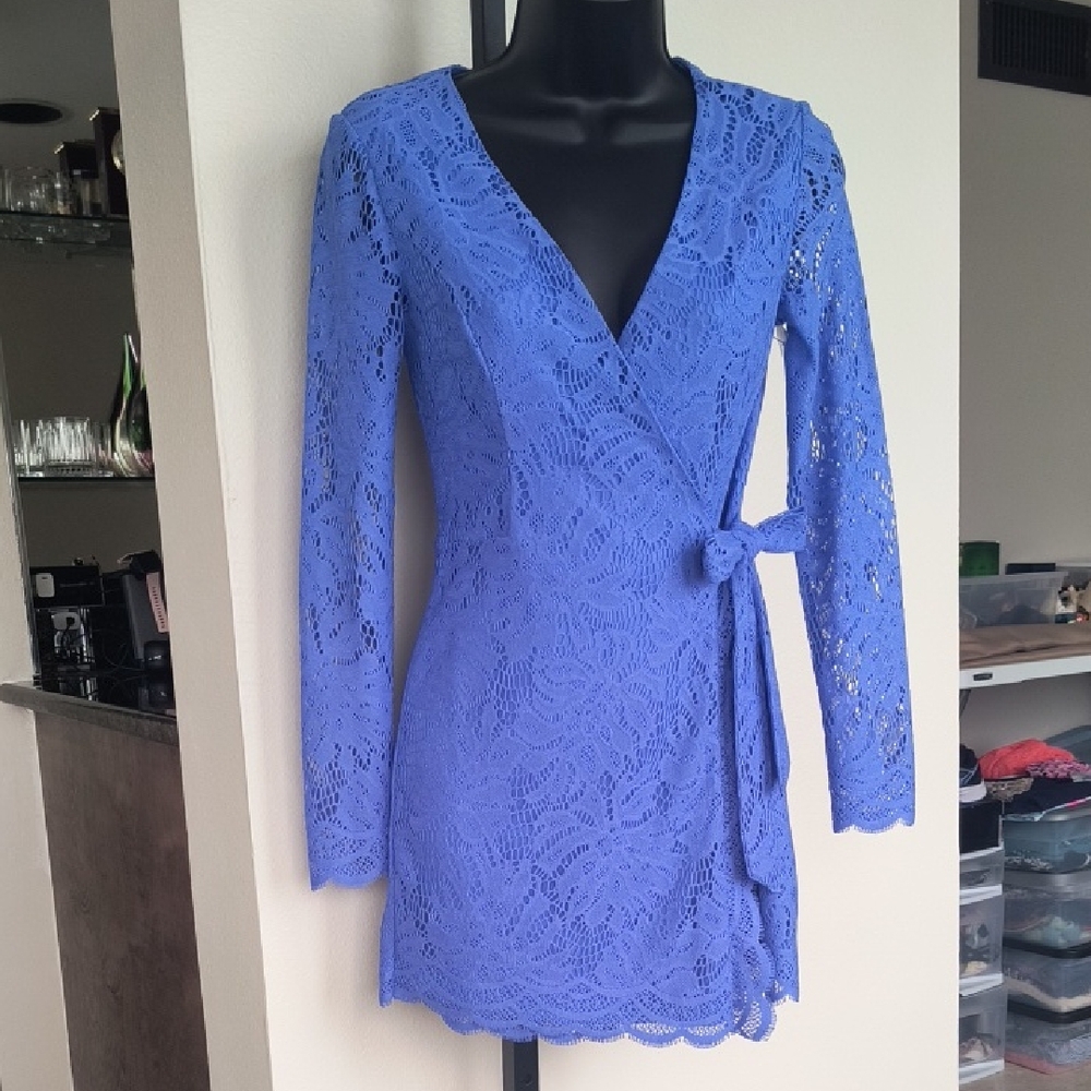 Lilly Pulitzer Blue Lace Long Sleeve Dress